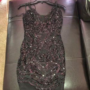 Black Sequin Dress